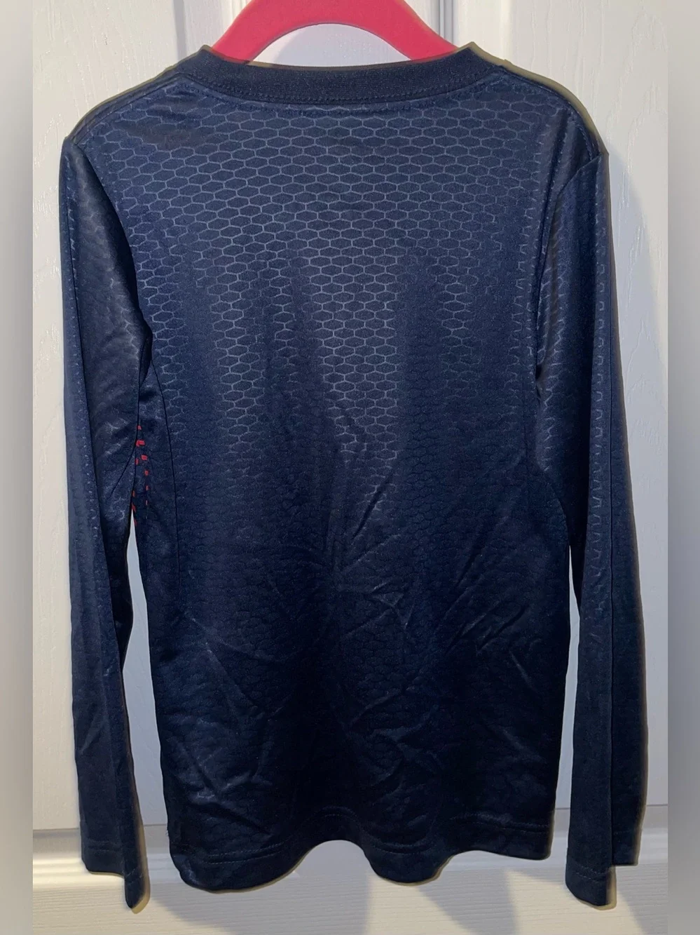 Nike 6-7 years boys dri-fit long sleeve blue red shirt just do it